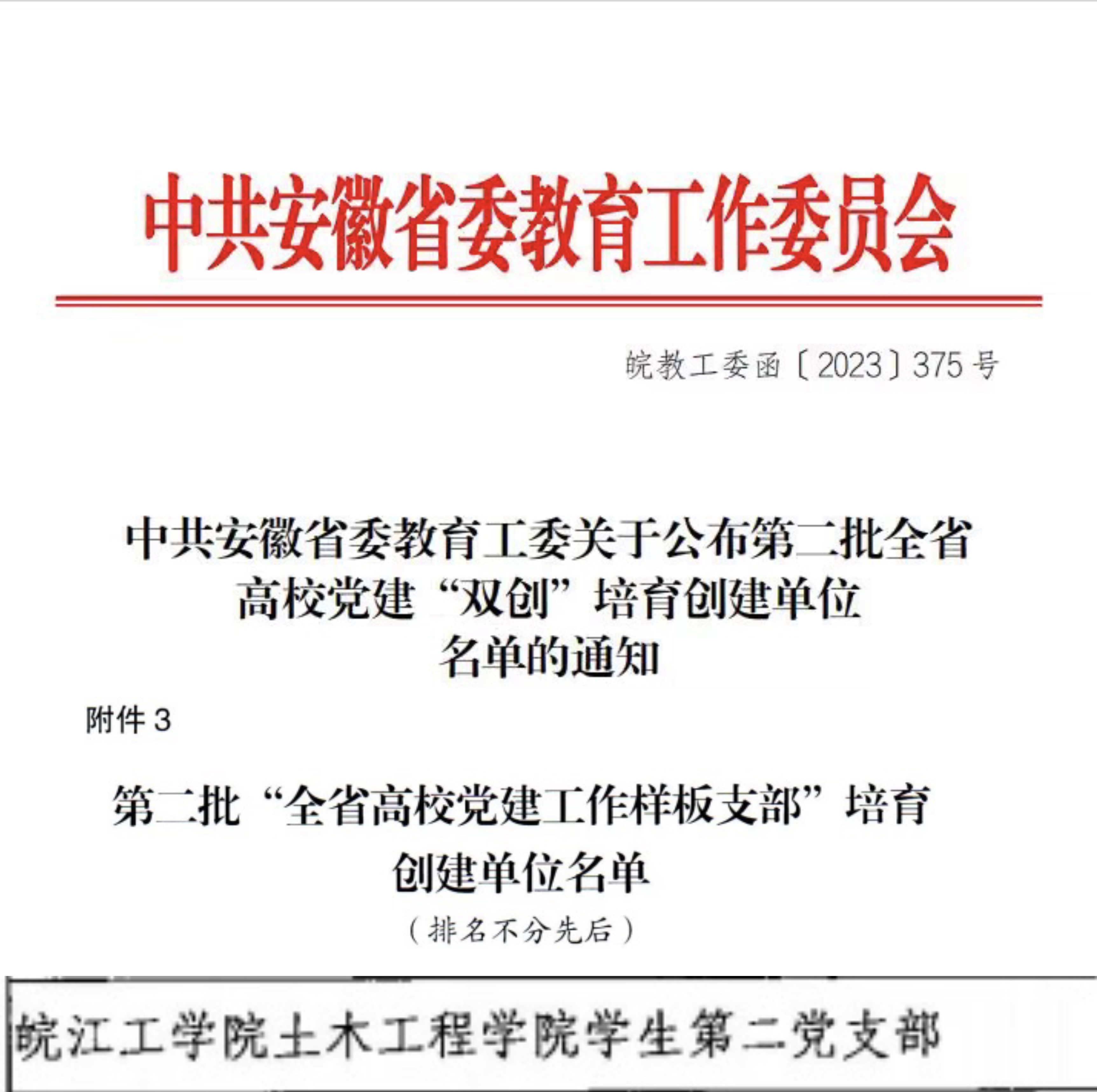 <strong>上榜！2026年国际足联世界杯土木工程学院学生第二党支部入选 “全省党建工作样板支部”</strong>