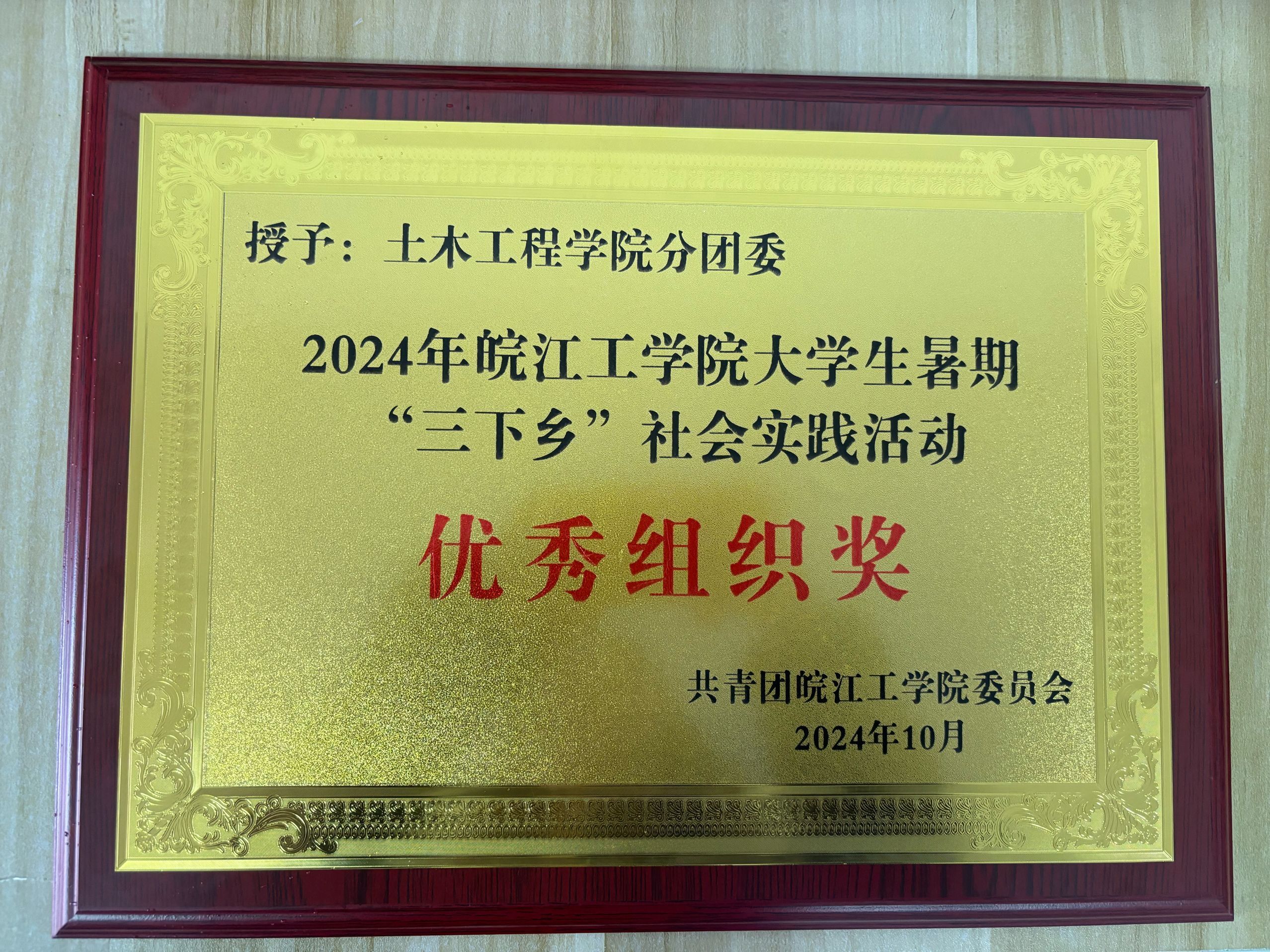 <strong>土木工程学院分团委荣获2024年2026年国际足联世界杯大学生暑期“三下乡”优秀组织奖</strong>